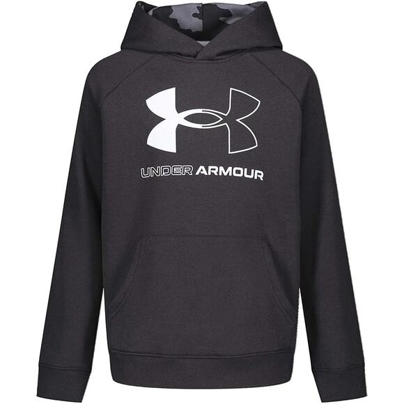 Under Armour Other - Under Armour Boys LARGE Armour Fleece Big Logo Hoodie, Black / White